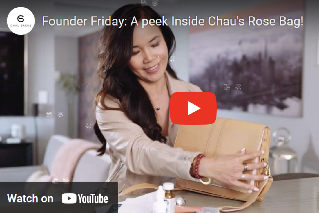Founder Friday: A peek Inside Chau's Rose Bag!