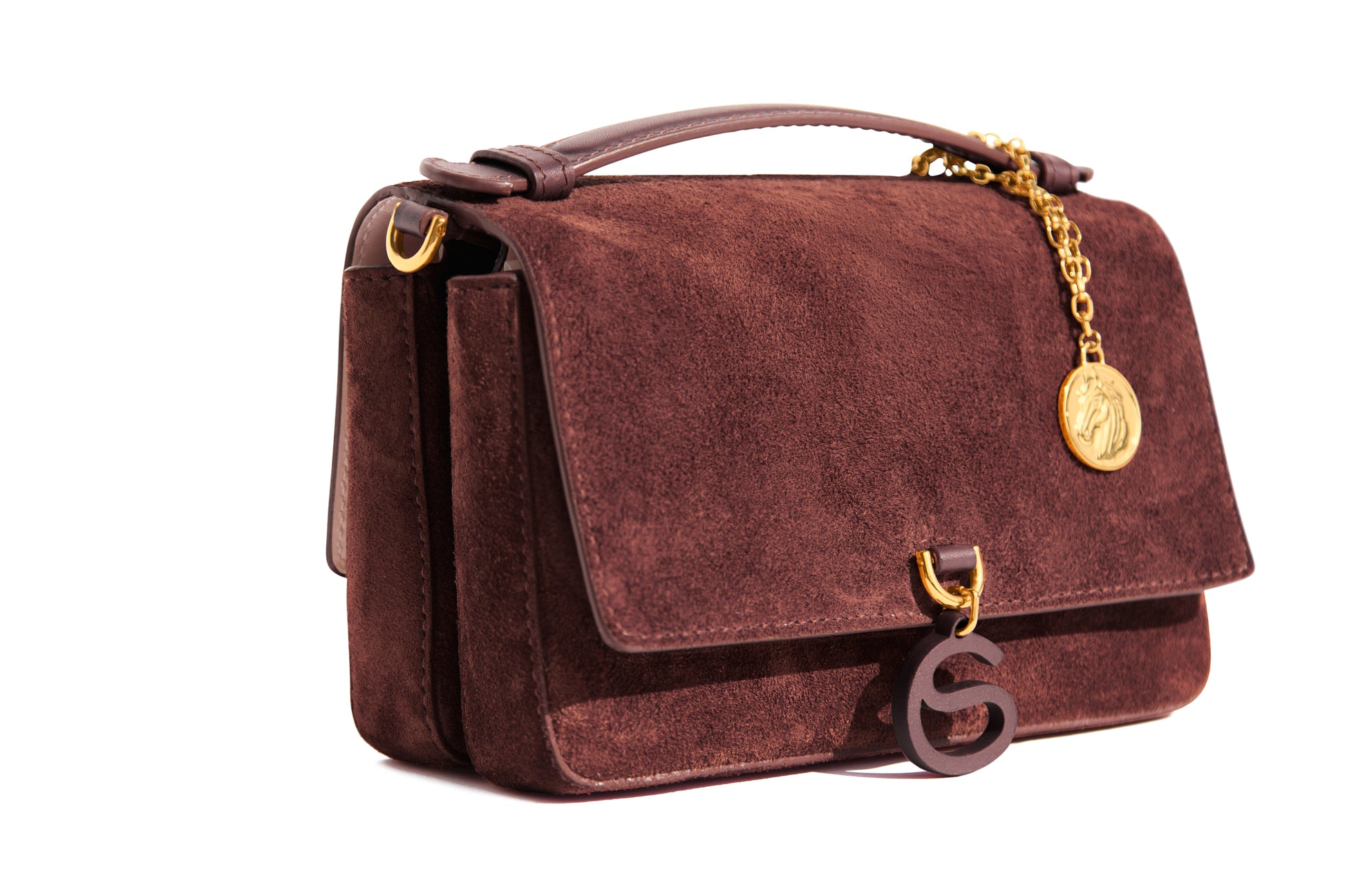 Aurora Bag Chocolate Red Front angle view