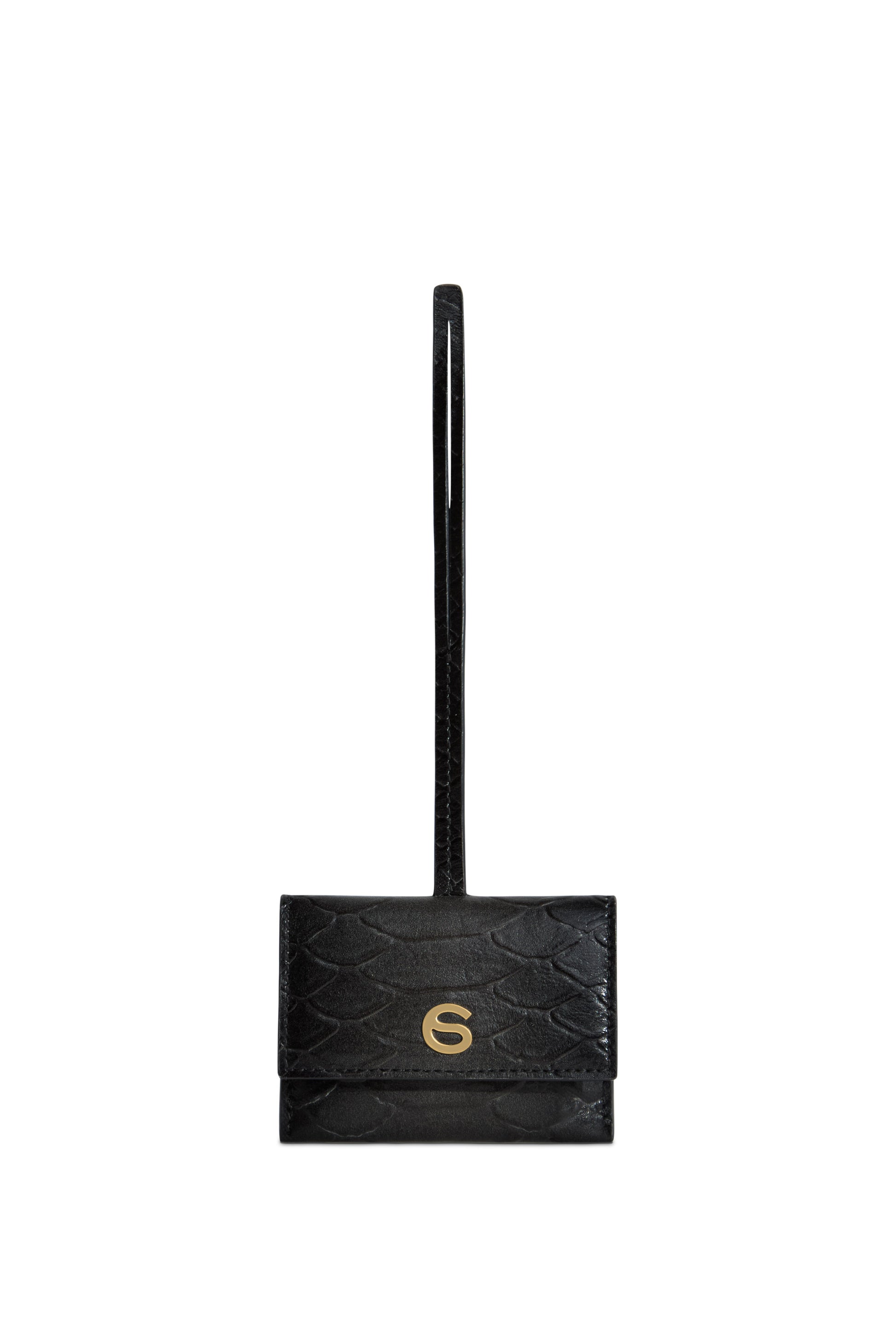 Grey luxury Italian leather bag charm handcrafted in Italy by Chau Sáenz.