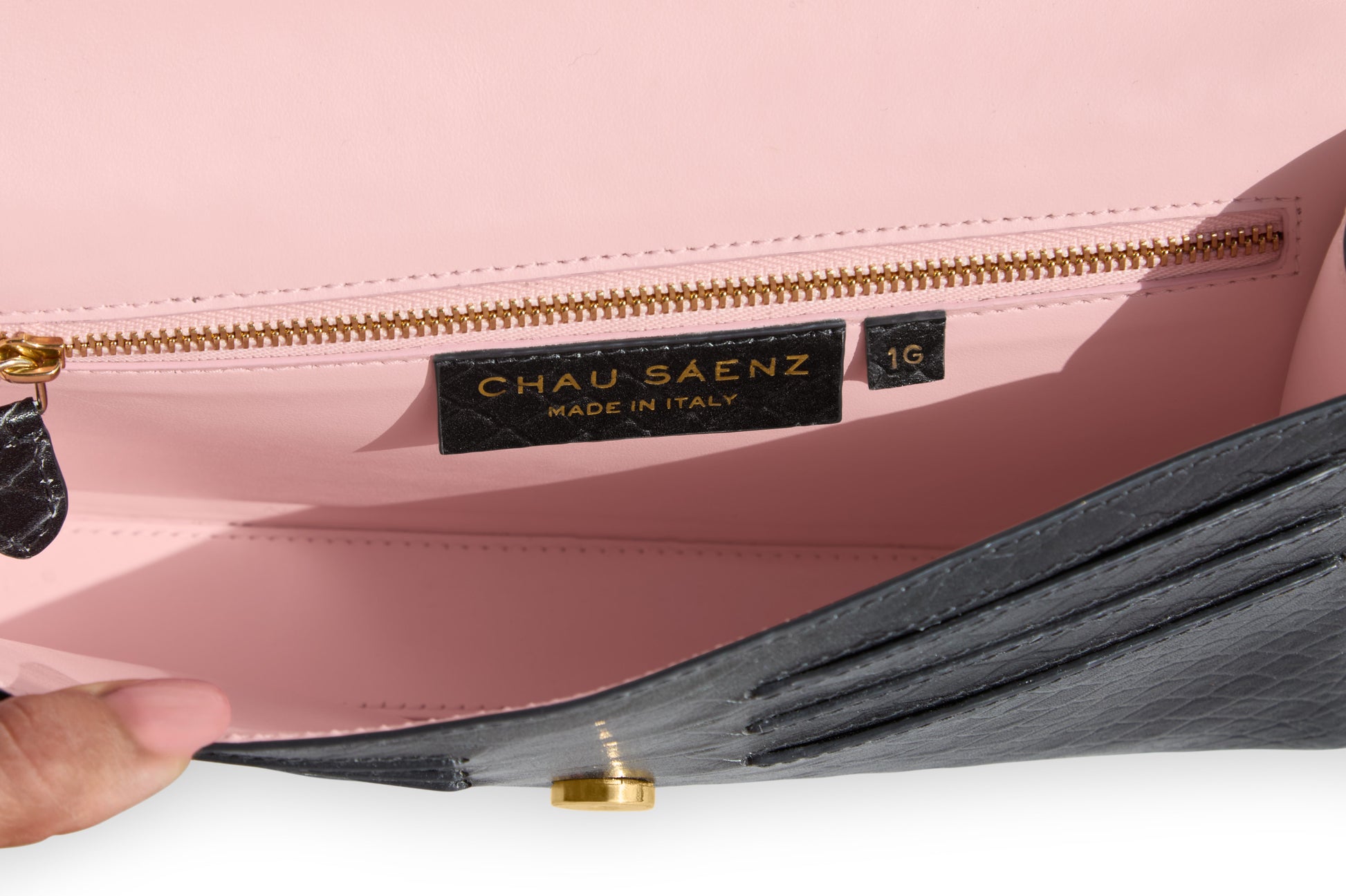 Grey luxury Italian leather Selene handbag with matching Mini Love Charm handcrafted in Italy by Chau Sáenz.