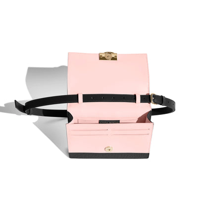 Emme luxury Italian leather convertible belt bag handcrafted in Italy.