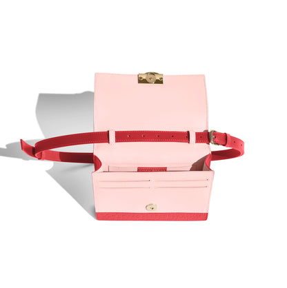 Emme luxury Italian leather convertible belt bag handcrafted in Italy.