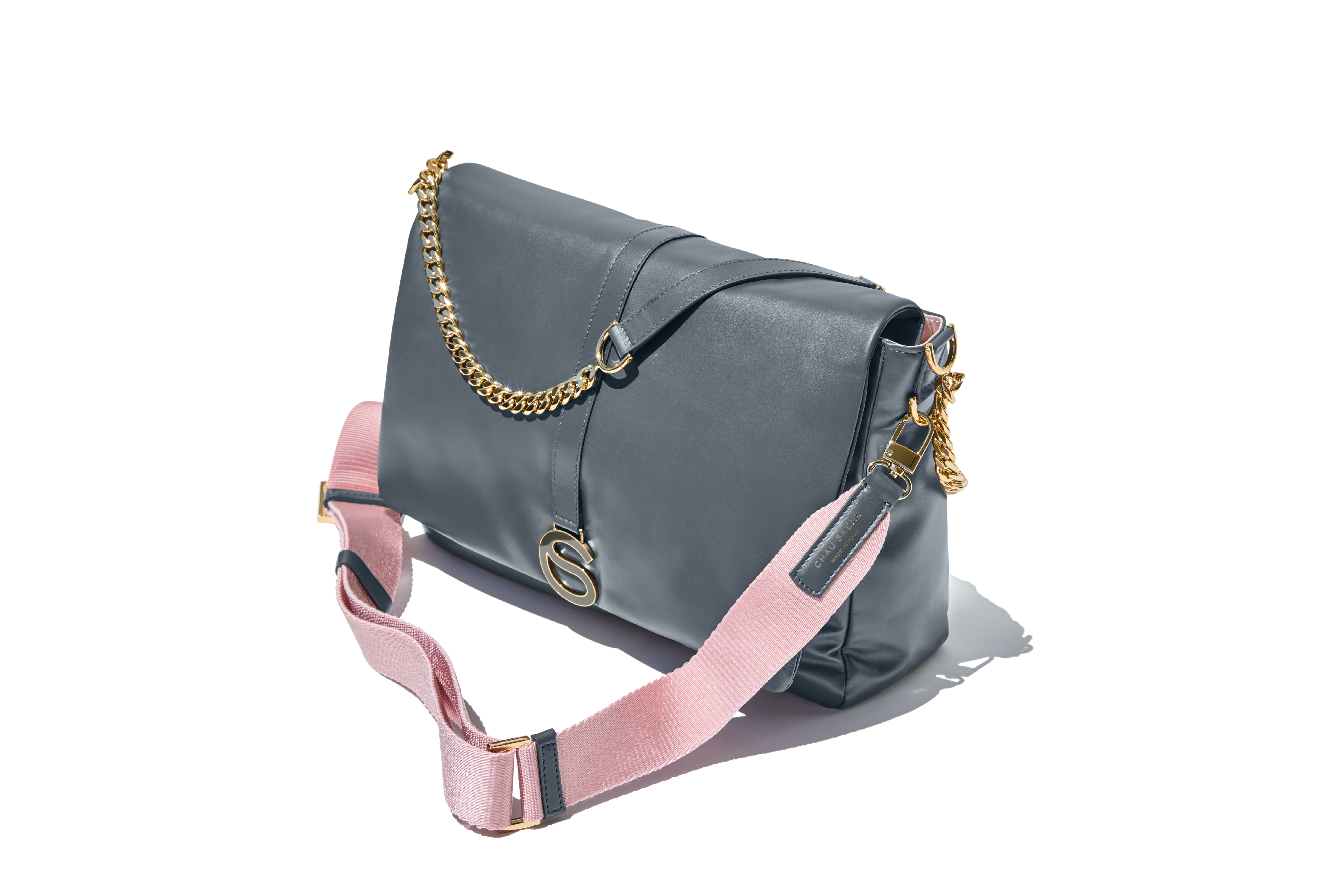 Luxury Italian Leather Crossbody Bag | Mai Bag Grey – Chau Sáenz