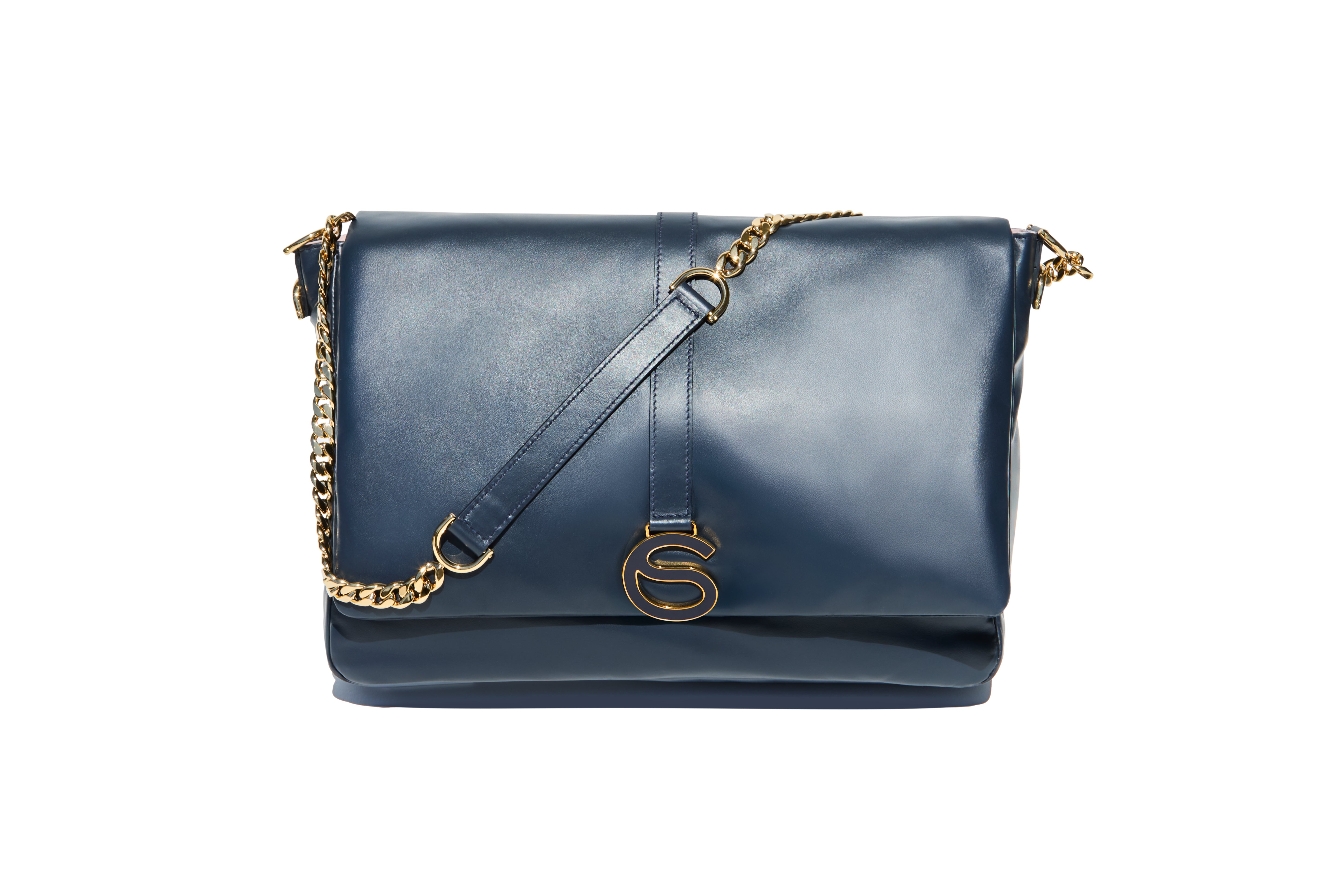 Luxury Italian Leather Crossbody Bag | Mai Bag Midnight Navy