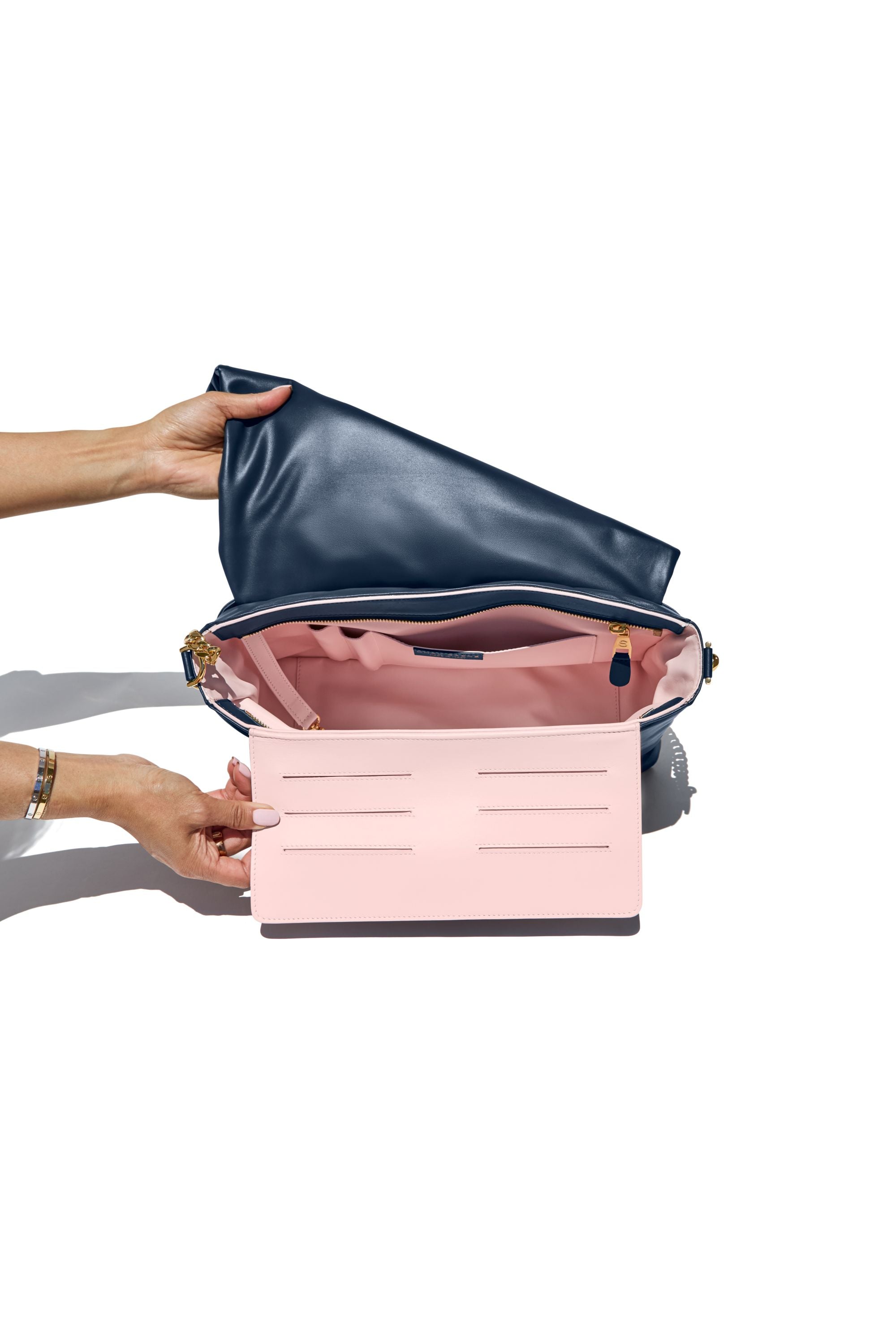 Luxury Italian Leather Crossbody Bag | Mai Bag Midnight Navy