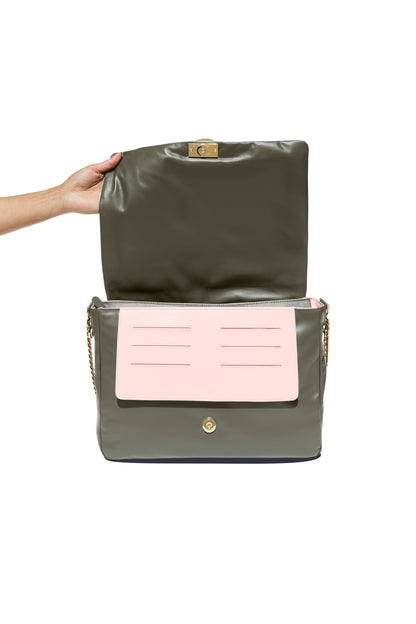 Luxury Italian leather convertible handbag The Mai bag handcrafted in Italy by Chau Sáenz. 