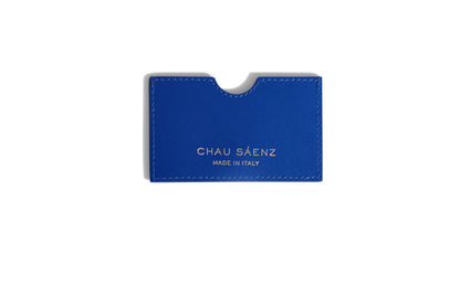 Italian leather slim card wallet with multiple slots by Chau Sáenz.