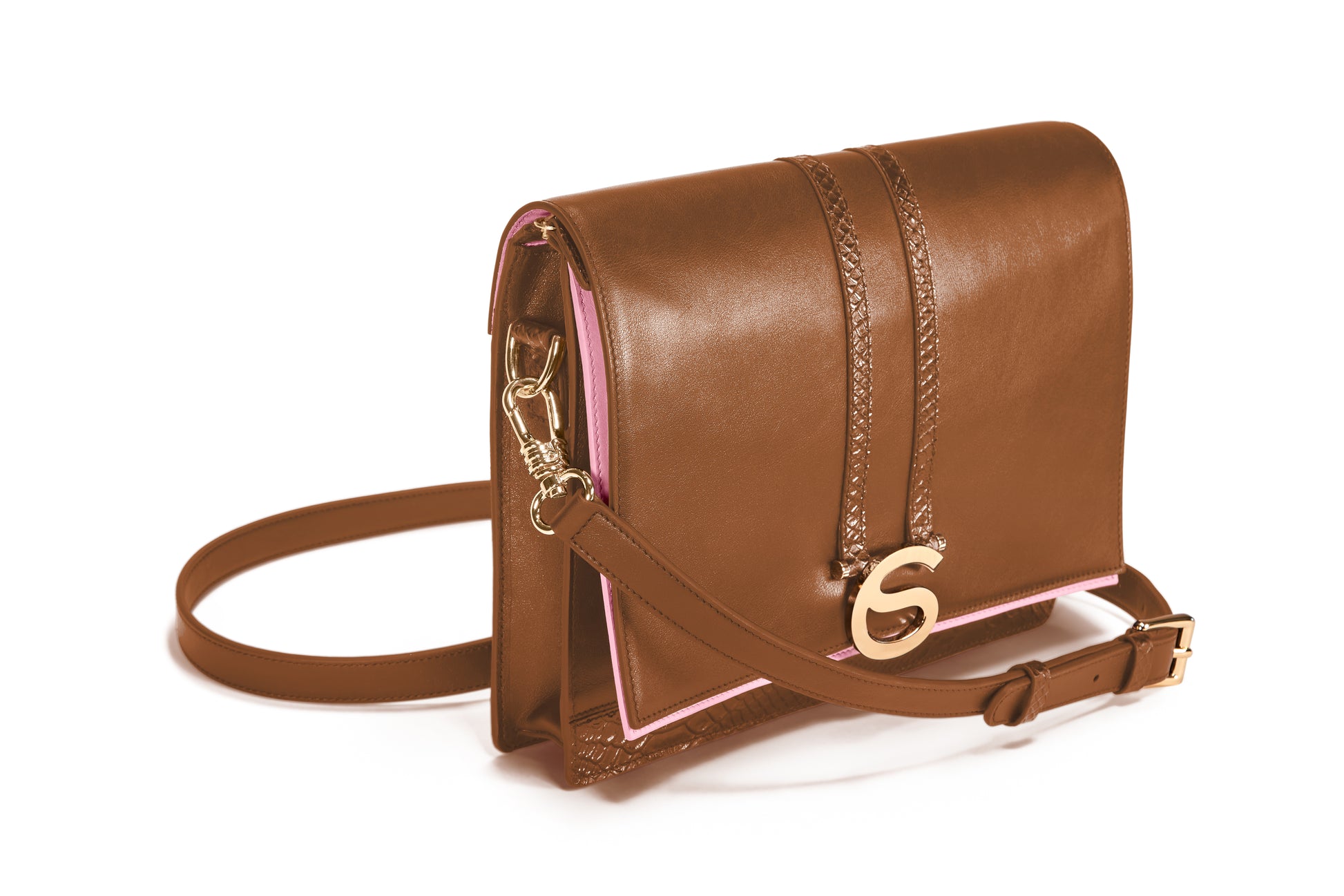 Luxury Italian leather convertible handbag The Rose Bag handcrafted in Italy by Chau Sáenz.