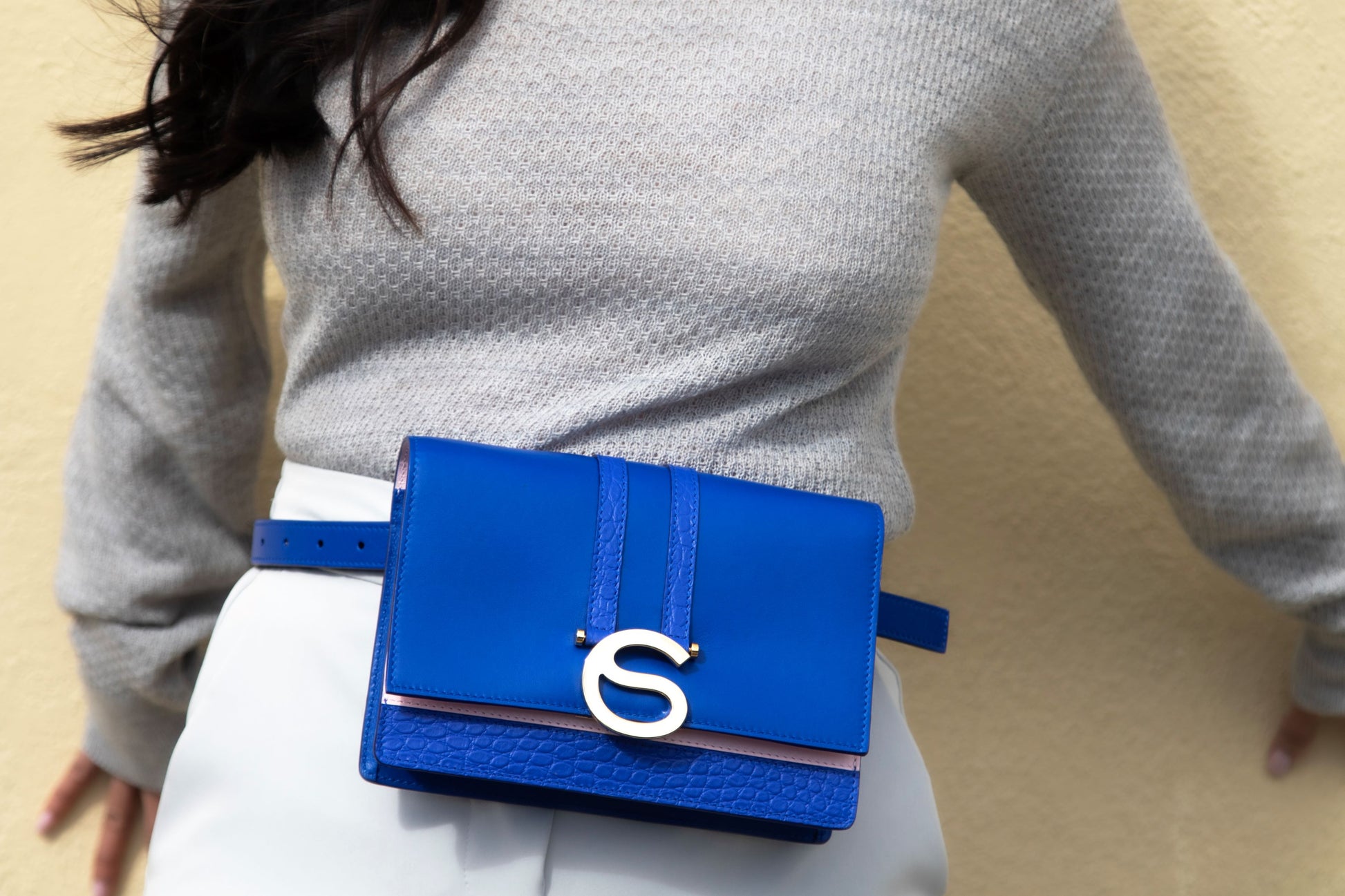 Emme luxury Italian leather convertible belt bag handcrafted in Italy.