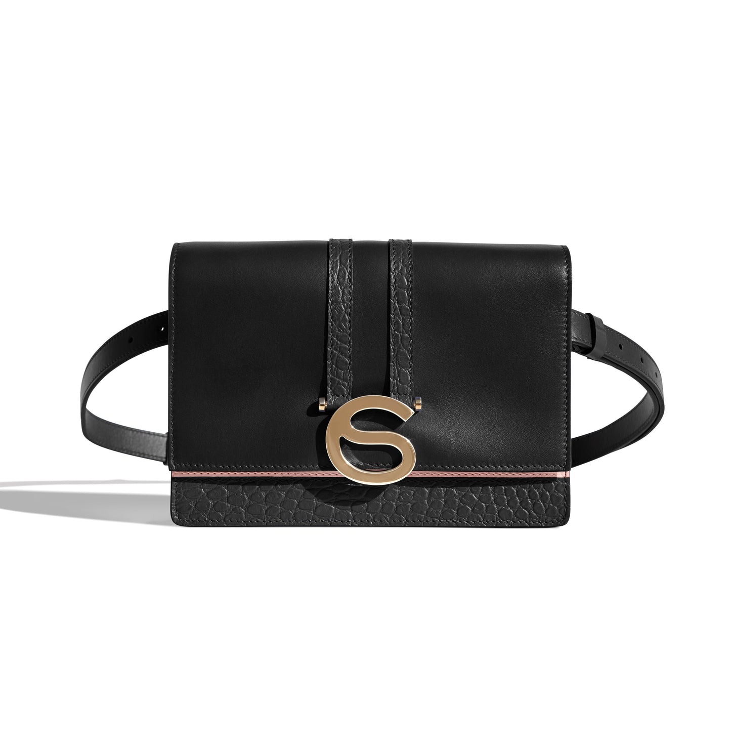 Emme luxury Italian leather convertible belt bag handcrafted in Italy.