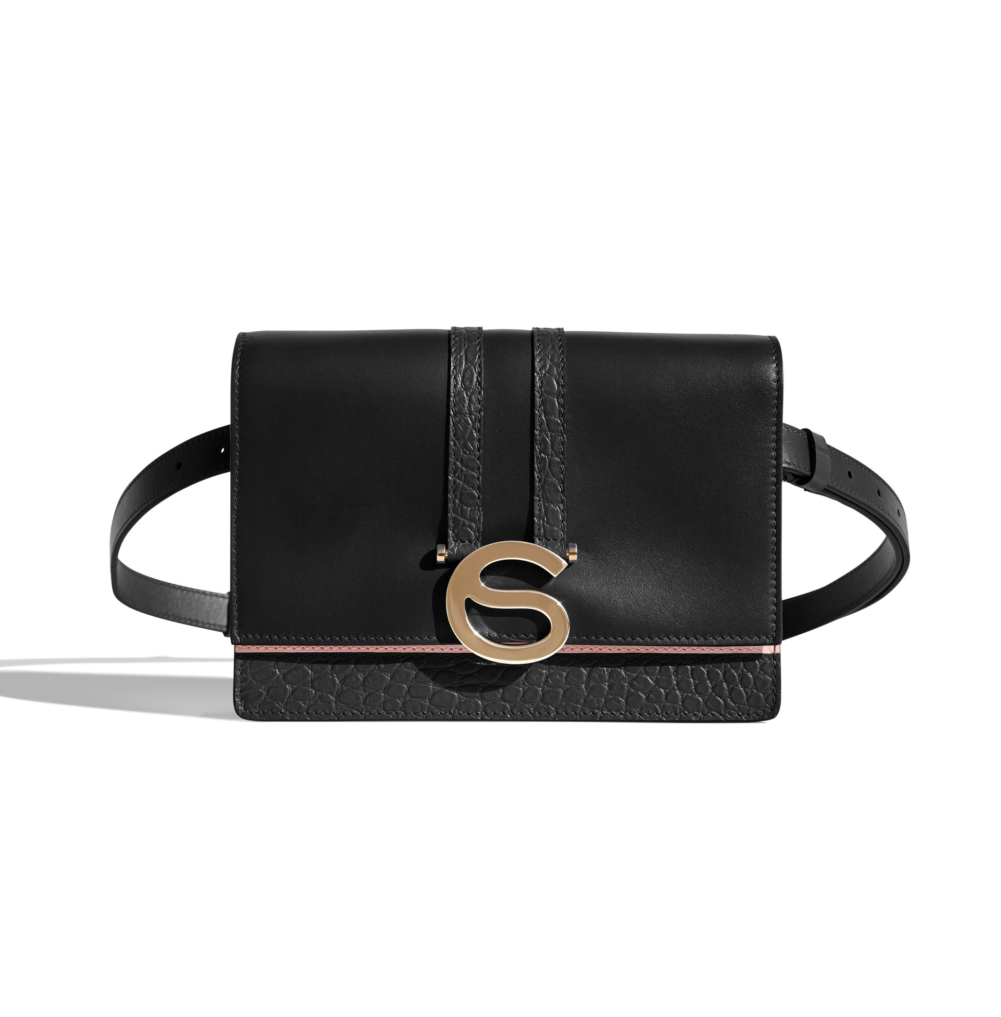 Emme luxury Italian leather convertible belt bag handcrafted in Italy.