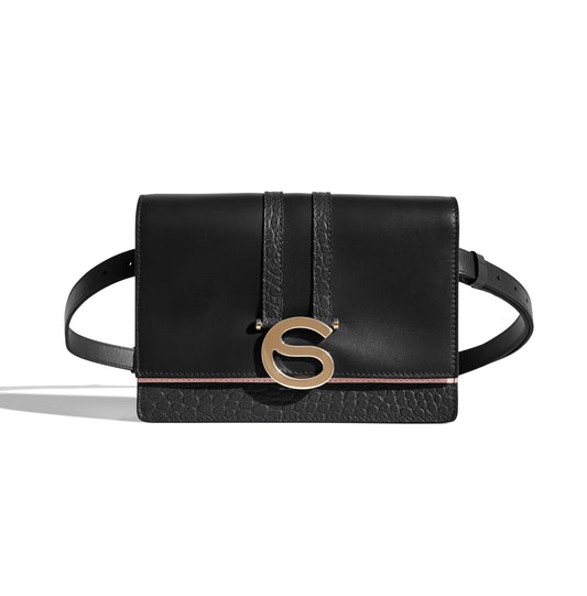 Emme luxury Italian leather convertible belt bag handcrafted in Italy.
