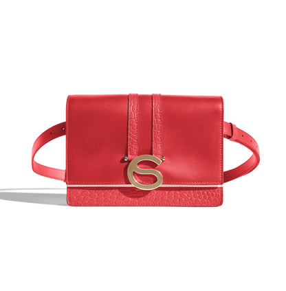 Emme luxury Italian leather convertible belt bag handcrafted in Italy.
