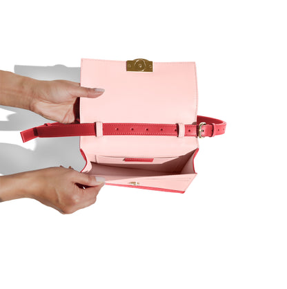 Emme luxury Italian leather convertible belt bag handcrafted in Italy.